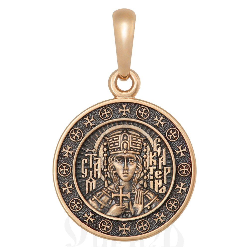 образок «святая великомученица екатерина», золото 585 пробы красное (арт. 202.640-1)