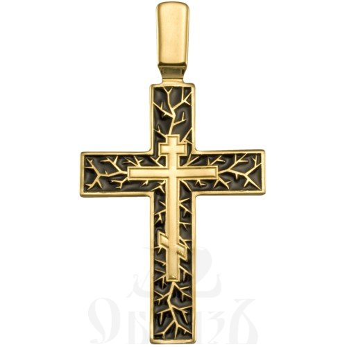 крест «терновая ветвь», серебро 960 проба с золочением и эмалью (ювелия 01.026)